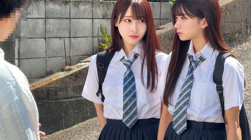 【SKHO-196】みづきちゃん＆かりんちゃん シロウト速報-画像-女子校生2人組をナンパ